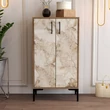 Cipőtároló Prag - Diós, Fehér Marble