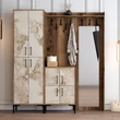 Előszobafal Berlin ABC - Diós, Fehér Marble