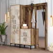 Előszobafal Berlin ABC - Diós, Fehér Marble
