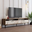TV szekrény Istanbul 2 - Diós Fehér Marble