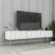 TV szekrény Lyon 43 - Fehér, Arany