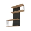 Fali polc Destan - Antracit, Pine