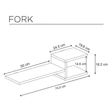 Fali polc Fork - White