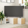 TV szekrény Compact - White, Oak
