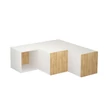 TV szekrény Compact - White, Oak