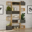 könyvespolc Niho - Oak, Anthracite