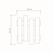 Fali fogas Wave - Oak