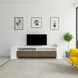 TV szekrény Sosruko - White, Walnut