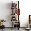 könyvespolc Prada - Walnut, Black