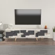 TV szekrény 3 D - White, Marble