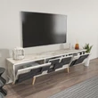 TV szekrény 3 D - White, Marble