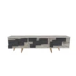 TV szekrény 3 D - White, Marble