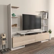 TV szekrény Ava - White, Oak
