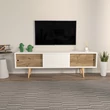 TV szekrény Ecrin - White, Walnut