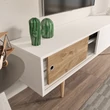 TV szekrény Ecrin - White, Walnut