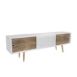 TV szekrény Ecrin - White, Walnut