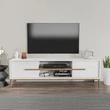 TV szekrény Eslem - White, Walnut