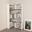 könyvespolc Poyraz - White, Walnut