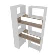 könyvespolc Poyraz - White, Walnut