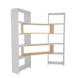 könyvespolc Poyraz - White, Oak