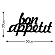Fém fali dekoráció, Bon Appetit 1 - Fekete