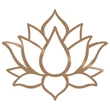 Fém fali dekoráció, Lotus Flower 1 - Copper