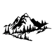 Fém fali dekoráció, Mountain 2