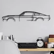 Fém fali dekoráció, 1967 Ford Mustang Shelby GT500 Silhouette