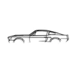 Fém fali dekoráció, 1967 Ford Mustang Shelby GT500 Silhouette