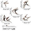 Fém fali dekoráció, Birds-2
