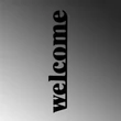 Fém fali dekoráció, Welcome-5