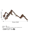 Fém fali dekoráció, Rusty Mountain