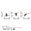 Fém fali dekoráció, Rusty Birds 1