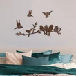 Fém fali dekoráció, Rusty Birds 2