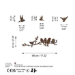Fém fali dekoráció, Rusty Birds 2