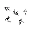 Fém fali dekoráció, Swallows - 303