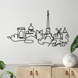 Fém fali dekoráció, Paris