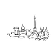 Fém fali dekoráció, Paris