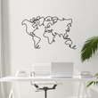 Fém fali dekoráció, World Map