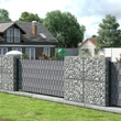 Horganyzott acél gabion kosár, kerti dekor válaszfal, 100 x 80 x 30 cm