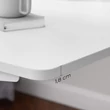 Elektromos íróasztallap,asztallap sima élekkel, 140cm, fehér