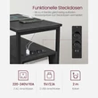 Éjjeliszekrény elosztóval és USB porttal, kis asztal 2 fiókkal, antracitszürke