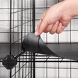 12 kockás rácsos tárolóállvány, egymásba illeszkedő polcegység, Fekete