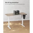 Állítható magasságú elektromos íróasztal memória funkcióval 60x140 cm, fehér-greige