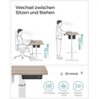 Állítható magasságú elektromos íróasztal memória funkcióval 60x140 cm, fehér-greige
