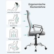 Irodai szék, ergonomikus szék párnázott üléssel, szürke