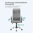 Irodai szék, ergonomikus szék párnázott üléssel, szürke