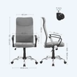 Irodai szék, ergonomikus szék párnázott üléssel, szürke