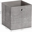 6 db összehajtható tárolódobozok 30 x 30 x 30 cm, Taupe