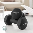Neoprén súlyzók csúszásmentes fogantyúval 2x5 kg, fekete